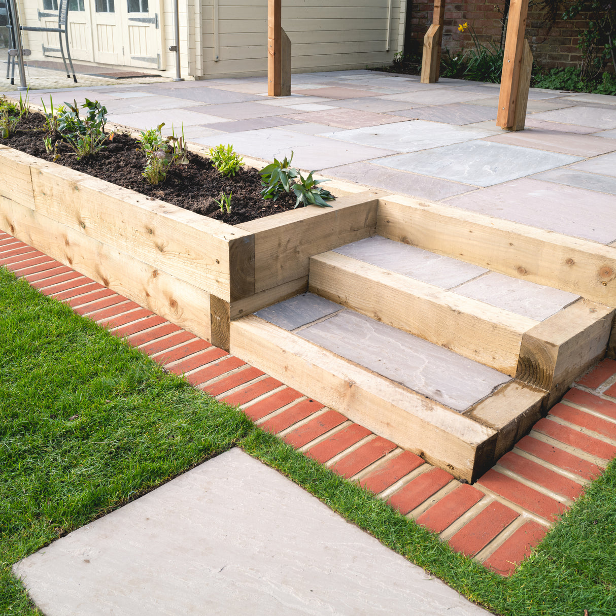 Garden Sleeper Softwood Treated Timber  2.4m 100x200mm