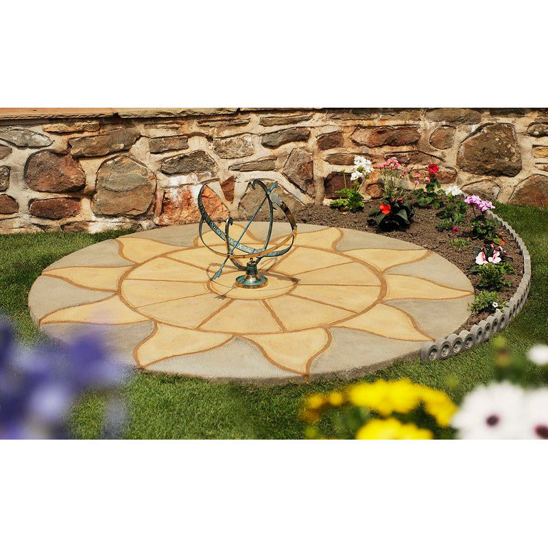 Aurora Circle 1.8m Paving Patio Kit Antique Grey garden