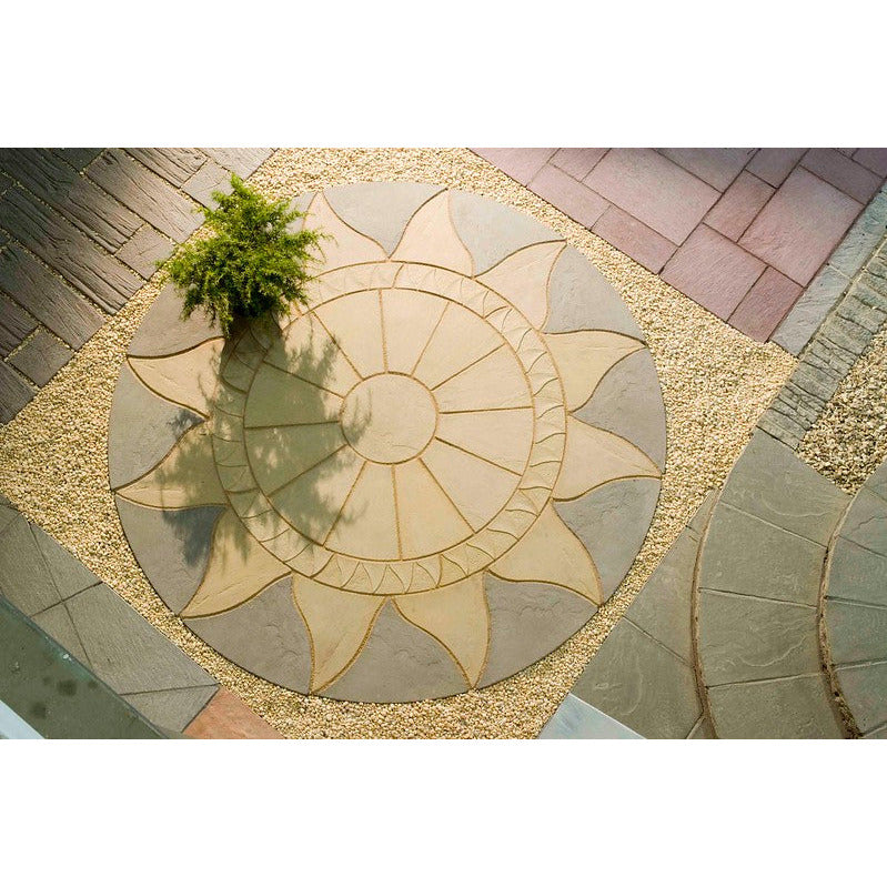 Aurora Circle 1.8m Paving Patio Kit Antique Grey-Armstrong Supplies