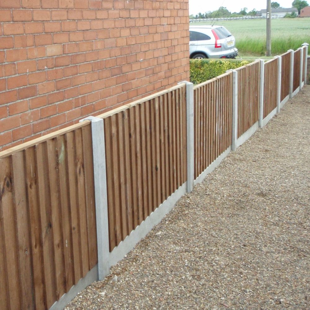 Feather Edge Fencing Boards Pressure Treated Brown 125mm in Packs