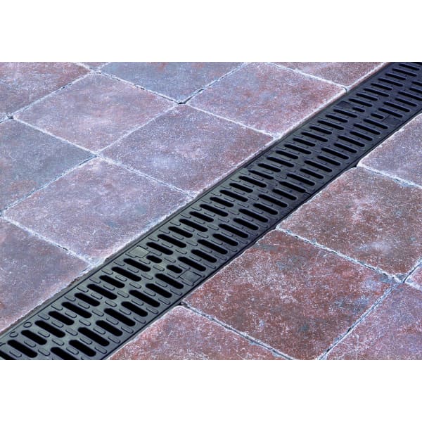 ACO HexDrain Pro Channel with Black Heelguard Gratings