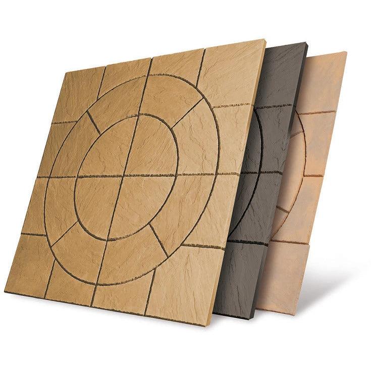 Chalice Concrete Paving Circle With Squaring Off Kit Welsh Slate 3.24m2 - Armstrong Cheshire