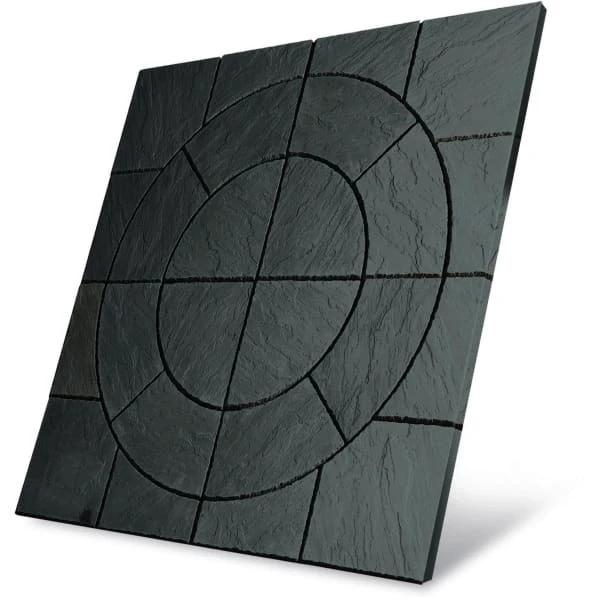 Chalice Concrete Paving Circle With Squaring Off Kit Welsh Slate 3.24m2 - Armstrong Cheshire