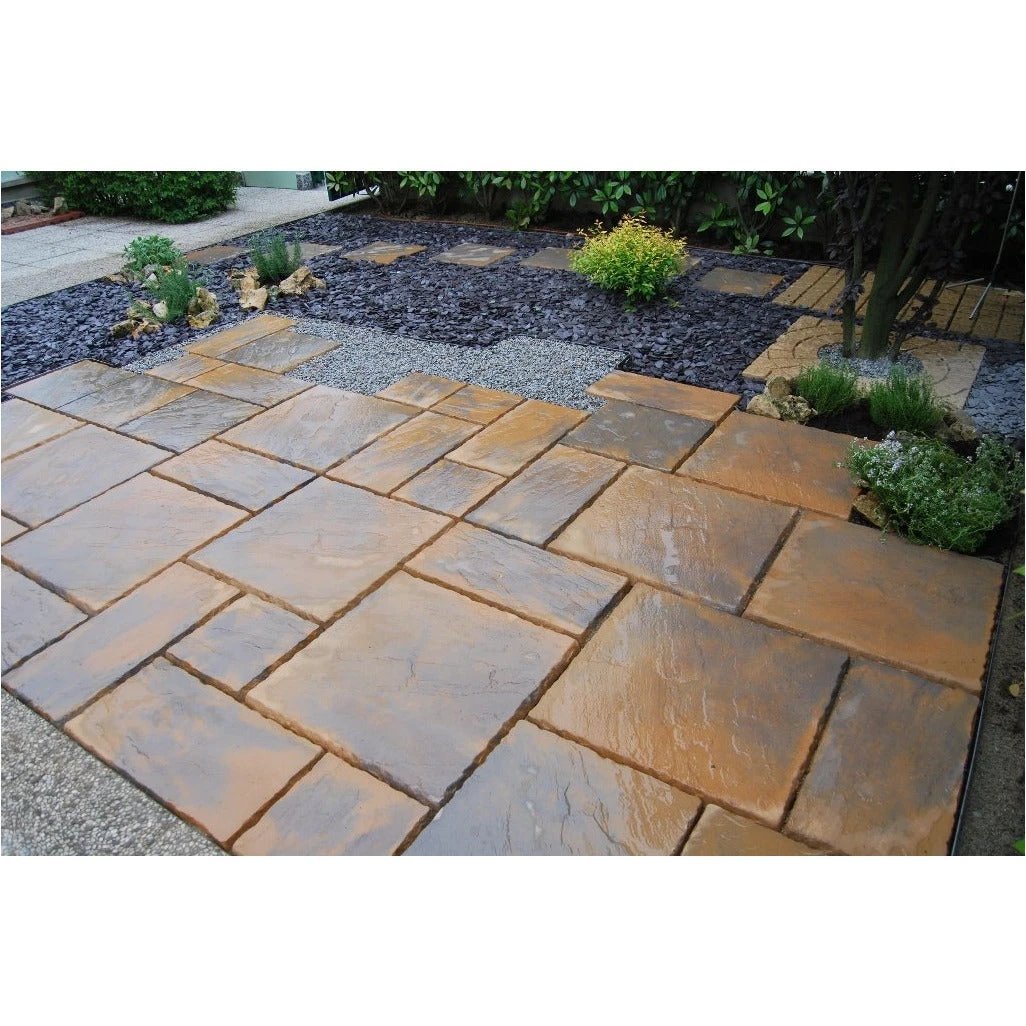 Chalice Concrete Paving Patio Kit Honey Brown 7.29m2 - Armstrong Cheshire