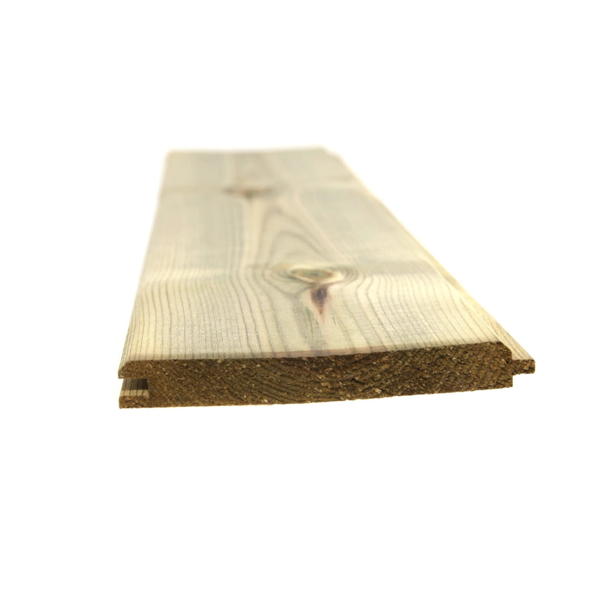 Green Treated Tongue and Groove TGV External Wood Cladding - 14mm x 113mm Finished Size - Armstrong Cheshire
