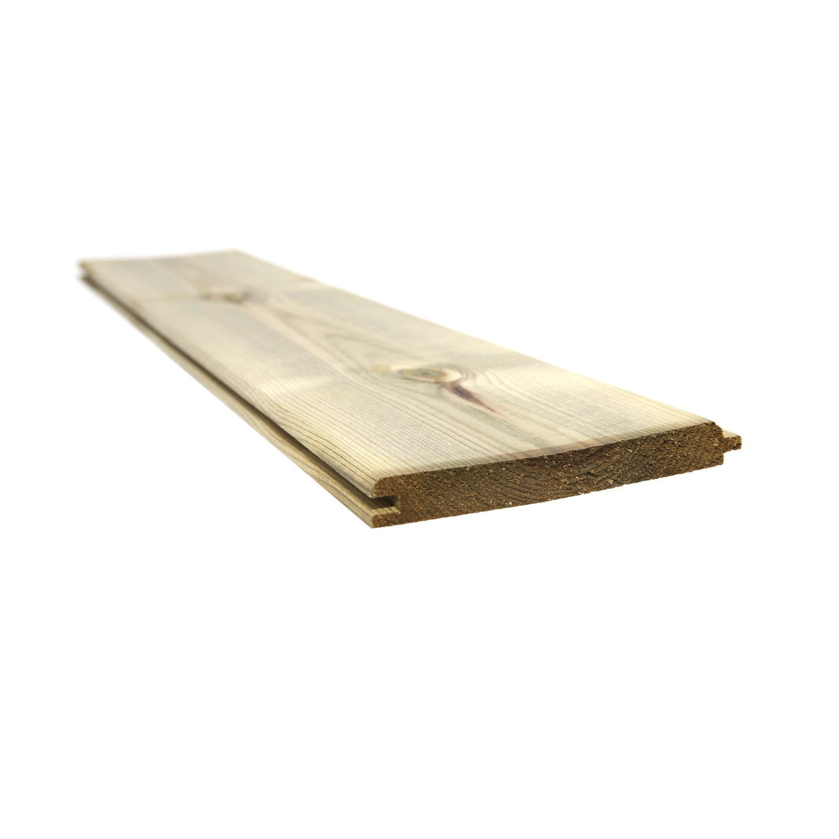 Green Treated Tongue and Groove TGV External Wood Cladding - 14mm x 113mm Finished Size - Armstrong Cheshire