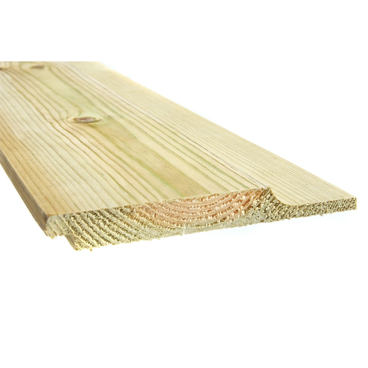 Green Treated Wooden Shiplap Cladding 19mm x 125mm (5x3/4") - Armstrong Cheshire