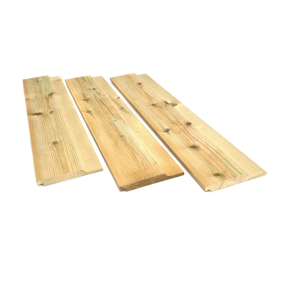 Green Treated Wooden Shiplap Cladding 19mm x 125mm (5x3/4") - Armstrong Cheshire