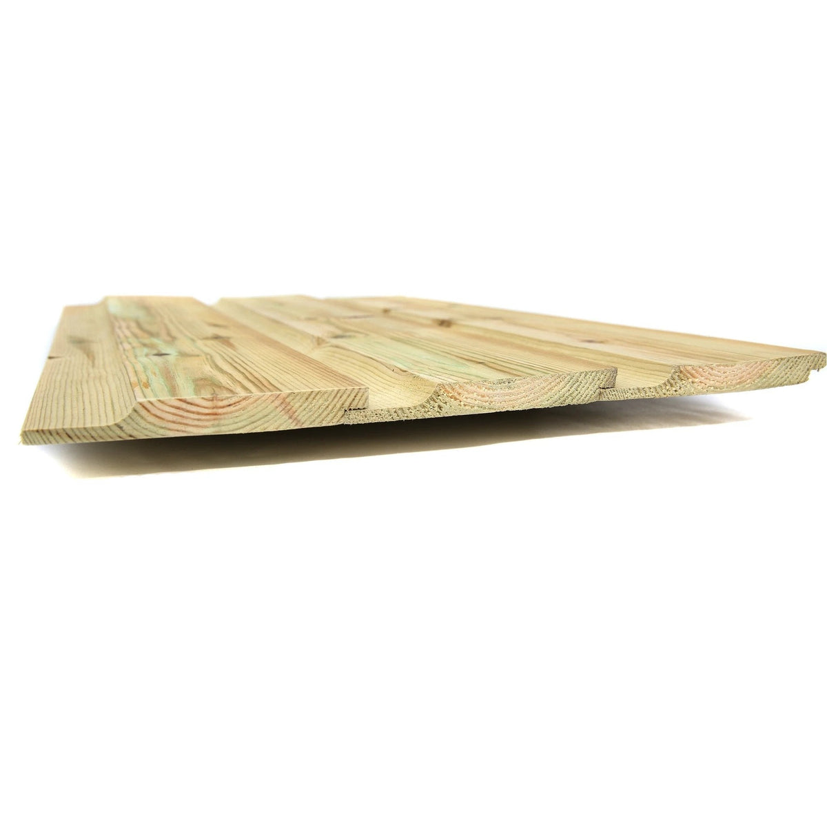 Green Treated Wooden Shiplap Cladding 19mm x 125mm (5x3/4") - Armstrong Cheshire