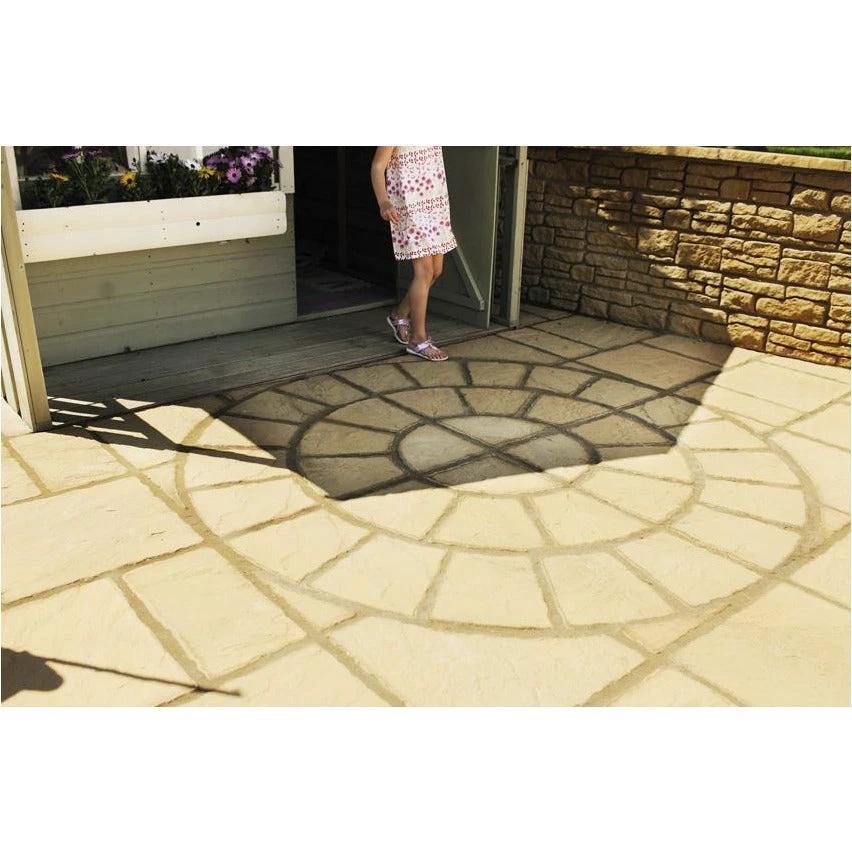 Patio Circle Concrete Paving Kit Cathedral Circle 1.8m Diameter Barley - Armstrong Cheshire