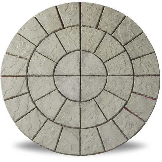 Patio Circle Kit Cathedral Concrete Paving 1.8m Diameter Weathered Moss - Armstrong Cheshire
