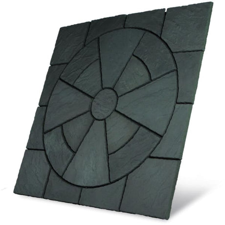Rectory 3.24m2 Circle Paving Patio Kit Welsh Slate-Armstrong Supplies