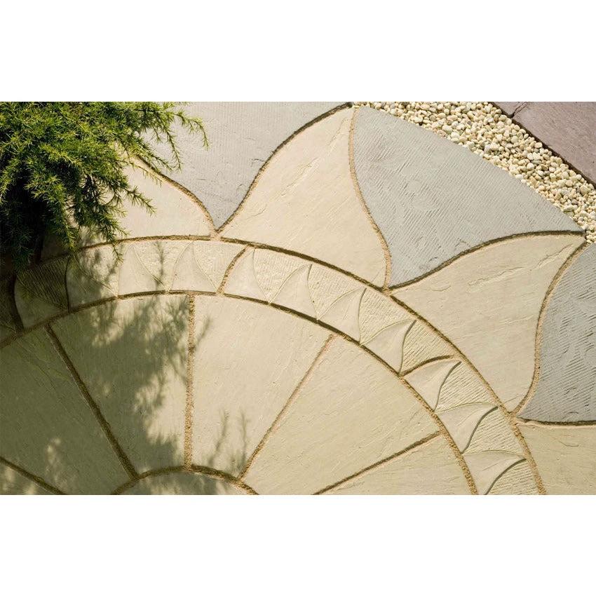 Patio Circle Kit Sun Circle Concrete Paving 2.56m Antique Grey - Armstrong Cheshire