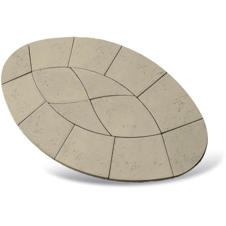 Piccolo Oval Paving Patio Kit 2.64m2 Limestone-Armstrong Supplies