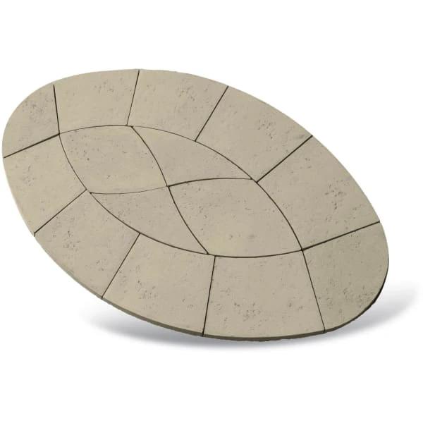 Piccolo Oval Paving Patio Kit 2.64m2 Limestone - Armstrong Cheshire