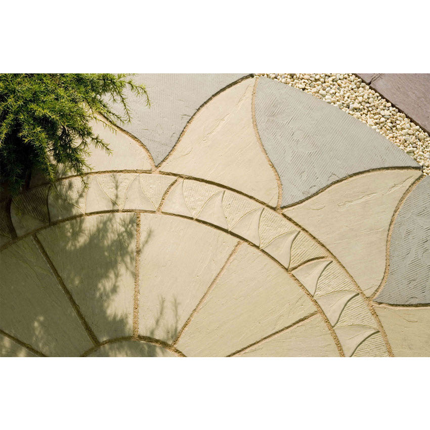 Sun Circle 2.56m Paving Patio Kit Antique Grey-Armstrong Supplies