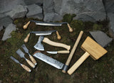 10 pieces pack Artisan Wood Carving Set – Axe, Mallet, Chisels  Knives for Spoon & Bowl Making