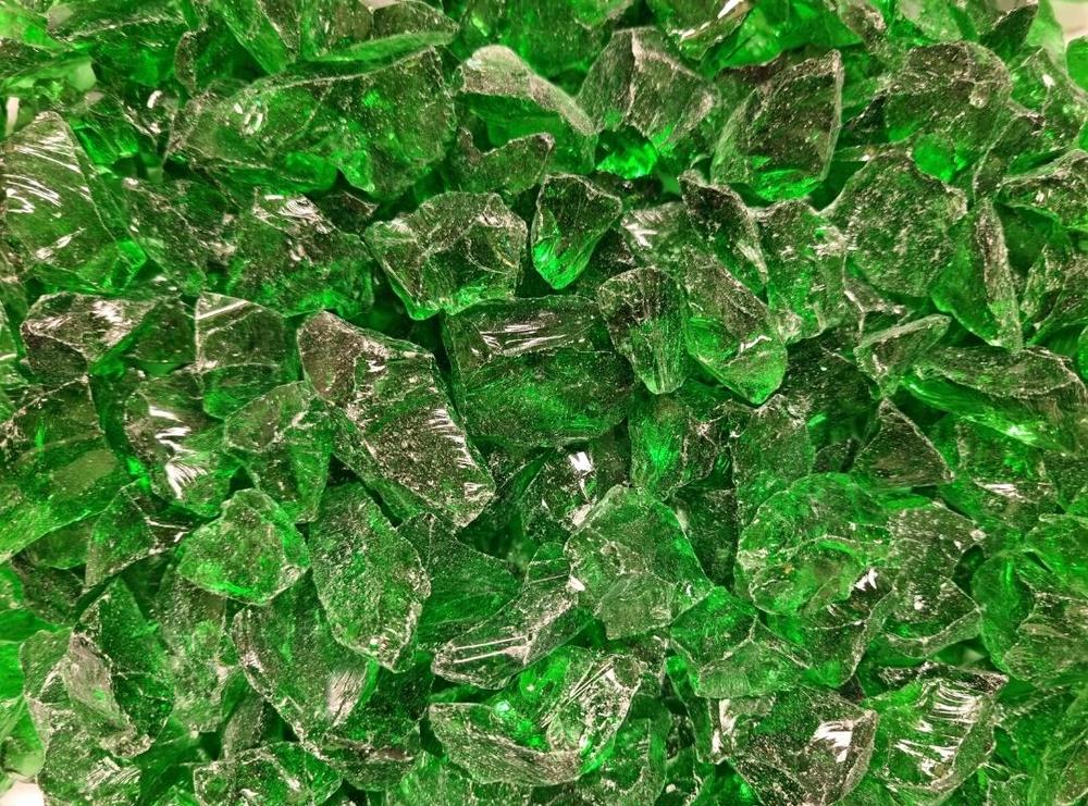 Jade Green Tumbled Glass Chippings 10-20mm