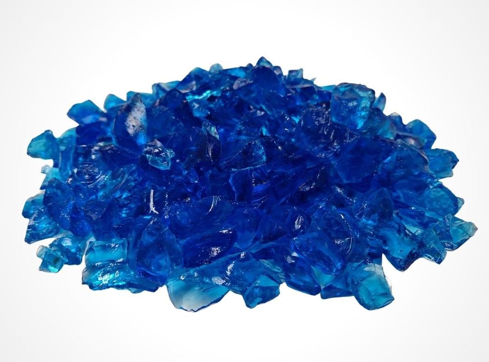 Ocean Blue Tumbled Glass Chippings 10-20mm