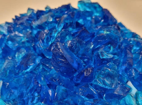 Ocean Blue Tumbled Glass Chippings 10-20mm