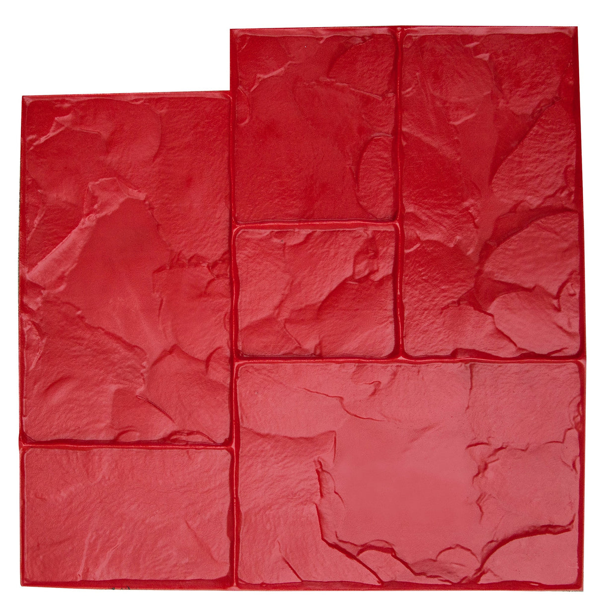 Bon Tool Ashlar Cut Stone Urethane Mat (12-875) 24” x 24”| Red Floppy Mat
