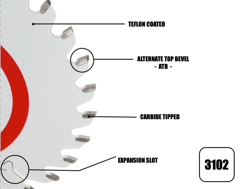 120mm x 20mm x 1.8mm 30 Tooth Circular Saw Blade - Armstrong Cheshire