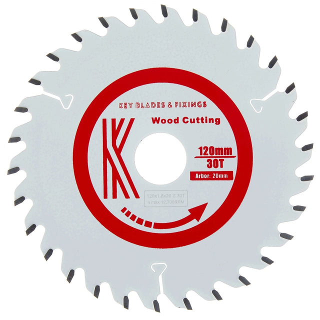 120mm x 20mm x 1.8mm 30 Tooth Circular Saw Blade - Armstrong Cheshire