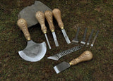 Professional Leatherworking Tool Kit – Cutting Knife, Beveler, Stitching Chisels & Accessories