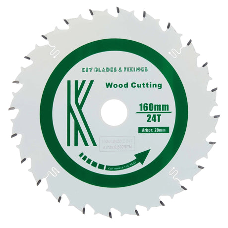 160mm x 20mm x 1.8mm 24 Tooth HKC Track Circular Saw Blade - 2102 - Armstrong Cheshire