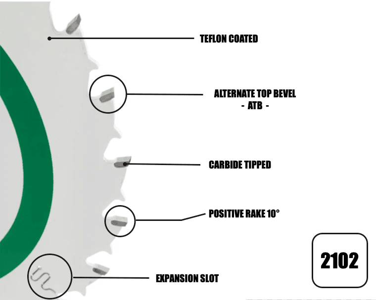160mm x 20mm x 1.8mm 24 Tooth HKC Track Circular Saw Blade - 2102 - Armstrong Cheshire
