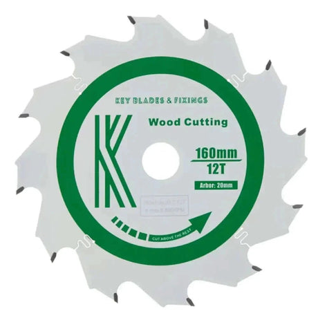 160mm x 20mm x 1.8mm HKC 12 Tooth "Cougar" Track Circular Saw Blade 8160 - Armstrong Cheshire