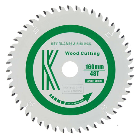160mm x 20mm x 1.8mm HKC 48 Tooth Track Circular Saw Blade - 2103 - Armstrong Cheshire