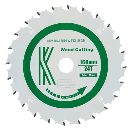 160mm x 20mm x 2.2mm 24 Tooth Track/Circular Saw Blade - 2202 - Armstrong Cheshire