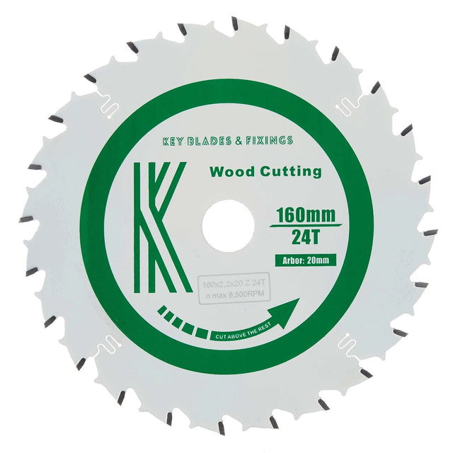 160mm x 20mm x 2.2mm 24 Tooth Track/Circular Saw Blade - 2202 - Armstrong Cheshire