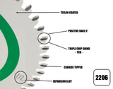 160mm x 20mm x 2.2mm 48 Tooth TCG Track Saw (Solid Surface) Circular Saw Blade - 2206 - Armstrong Cheshire