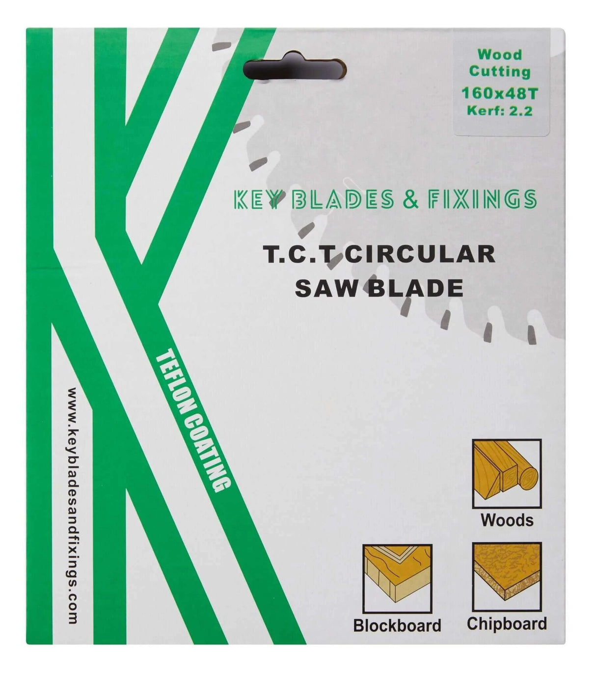 160mm x 20mm x 2.2mm 48 Tooth Track/Circular Saw Blade - 2204 - Armstrong Cheshire