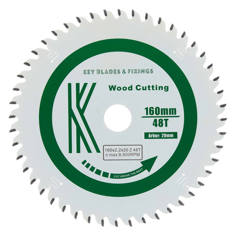 160mm x 20mm x 2.2mm 48 Tooth Track/Circular Saw Blade - 2204 - Armstrong Cheshire