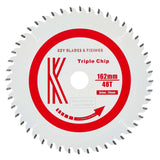 162mm x 20mm x 1.8mm 48 Tooth TCG Track Circular Saw Blade (Solid Surface) - 3205 - Armstrong Cheshire