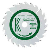 165mm x 20mm x 1.6mm 24 Tooth Track/Circular Saw Blade - 4001 - Armstrong Cheshire