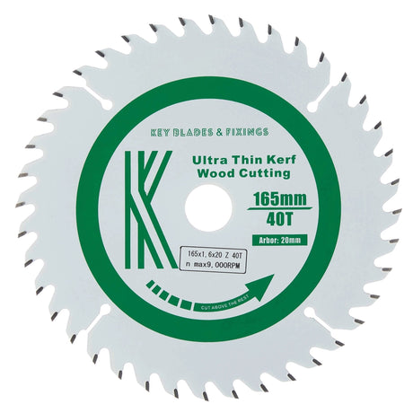 165mm x 20mm x 1.6mm 40 Tooth Track/Circular Saw Blade - 4002 - Armstrong Cheshire