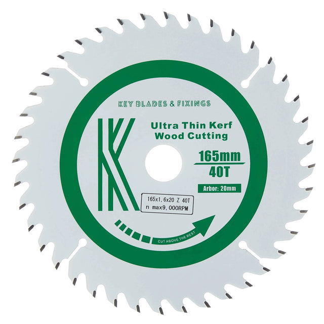 165mm x 20mm x 1.6mm 40 Tooth Track/Circular Saw Blade - 4002 - Armstrong Cheshire