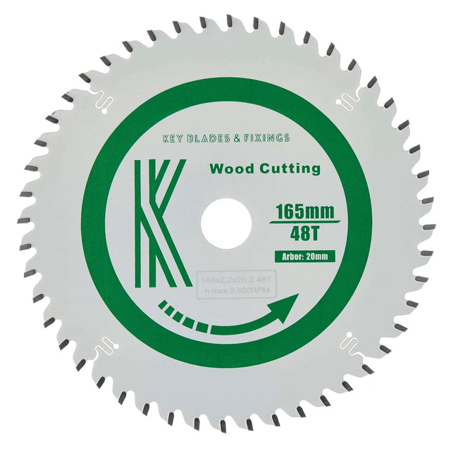 165mm x 20mm x 2.2mm 48 Tooth Track/Circular Saw Blade - 4102 - Armstrong Cheshire