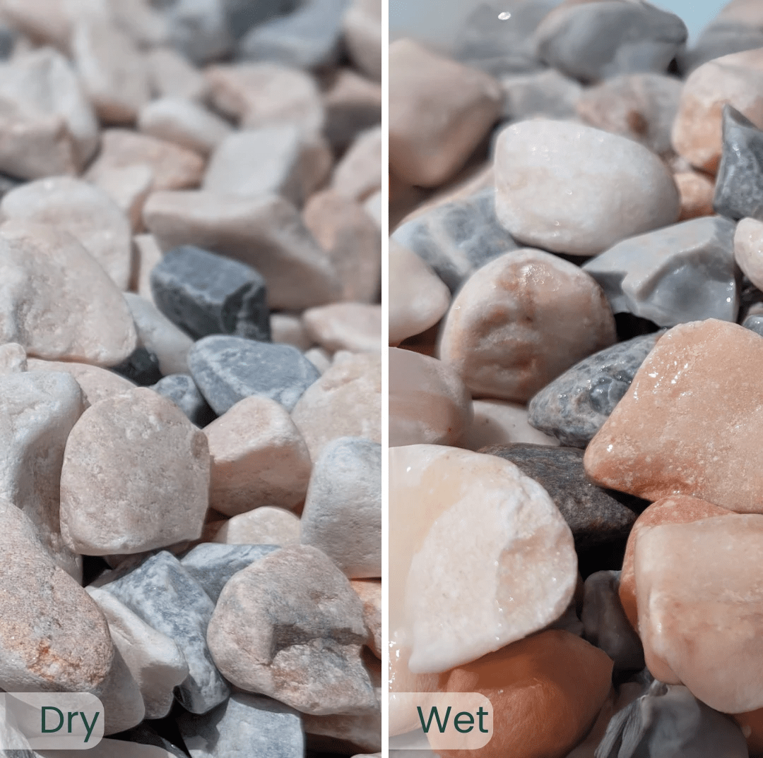 20-50mm Polar Pink Marble Pebbles - Armstrong Cheshire