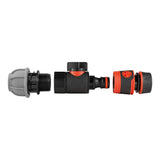 20mm MDPE Straight with BSPF-Quick Connect Valve & Hose Connector Black Soft - Armstrong Cheshire