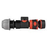 20mm MDPE Straight with BSPF-Quick Connect Valve & Hose Connector Black Soft - Armstrong Cheshire