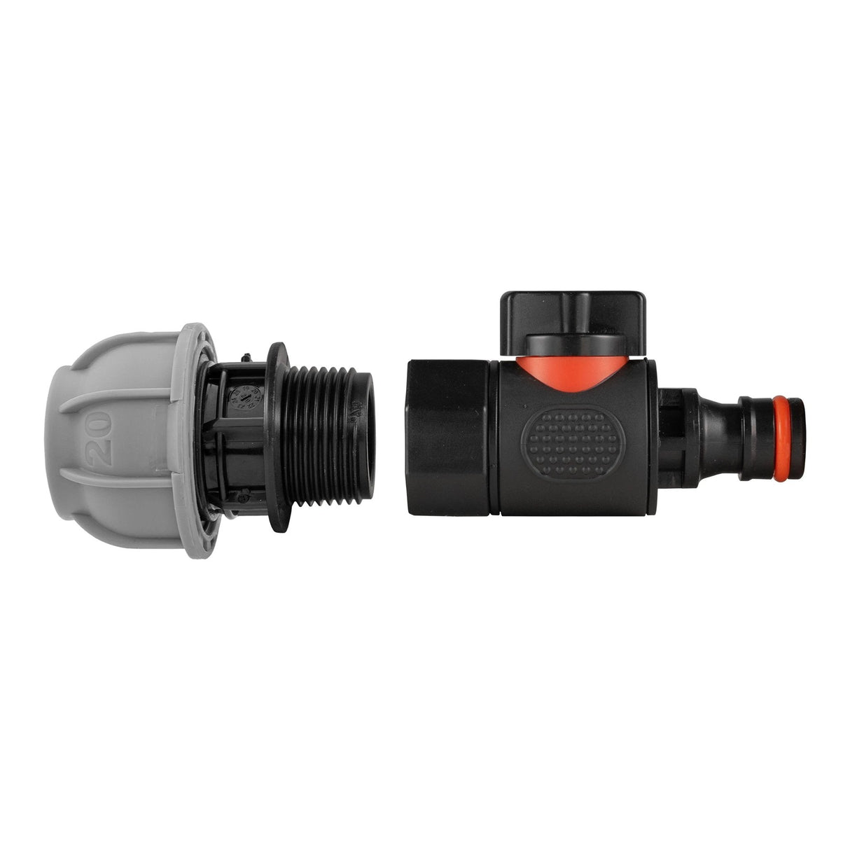 20mm MDPE Straight with BSPF Thread-Quick Connect Male Valve - Armstrong Cheshire
