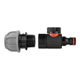 20mm MDPE Straight with BSPF Thread-Quick Connect Male Valve - Armstrong Cheshire