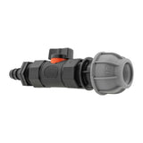 20mm MDPE Straight with In-Line BSPF Valve and 16mm Barbed Straight - Armstrong Cheshire