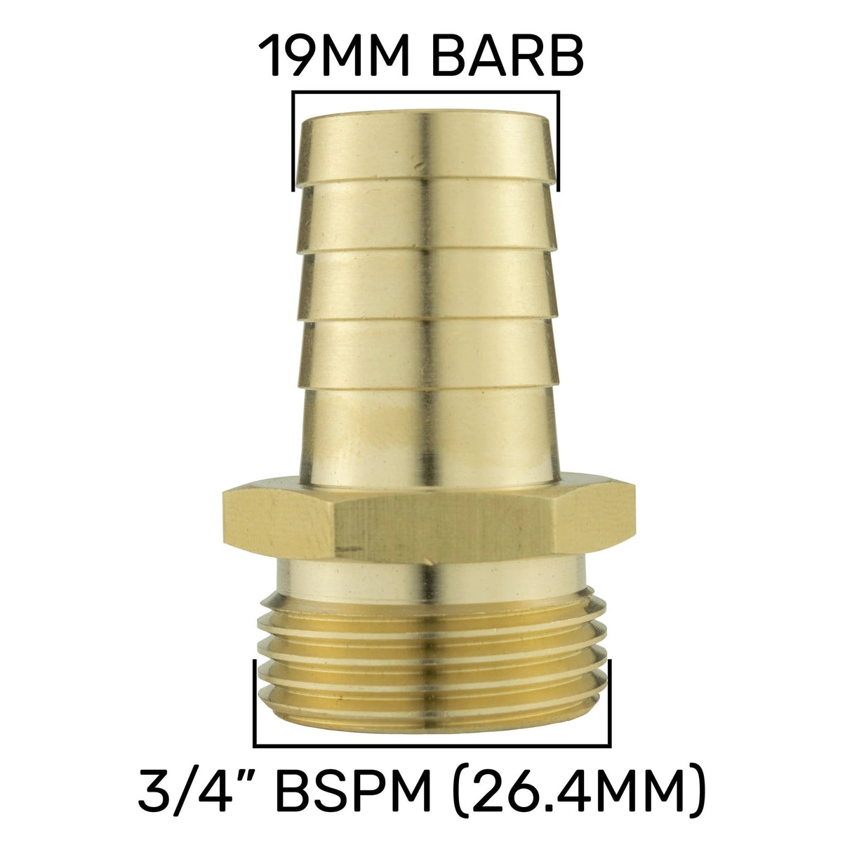 20mm MDPE Straight with In-Line BSPF Valve and 19mm Brass Barb - Armstrong Cheshire