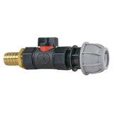 20mm MDPE Straight with In-Line BSPF Valve and 19mm Brass Barb - Armstrong Cheshire